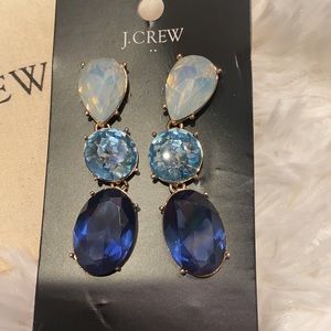 Jcrew tricolor earrings blue colors